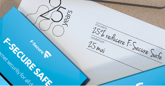 25% reducere F-Secure safe