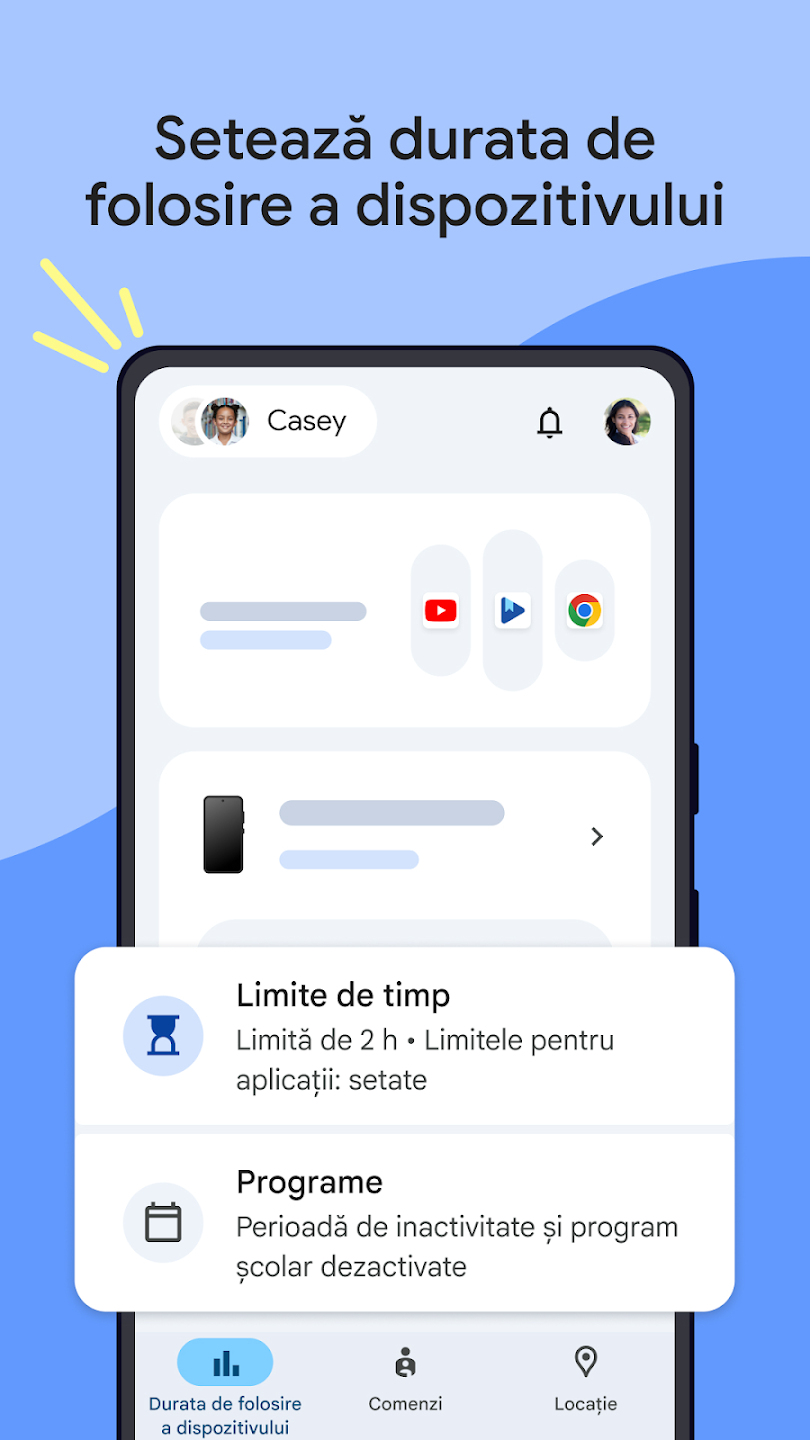 Google Family Link ecran principal