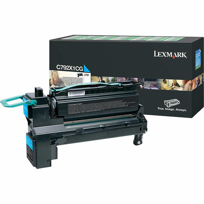 Toner lexmark c792x1cg, cyan, 20 k, c792de , c792de gov hv ,c792de gov ...