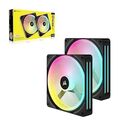 Ventilator corsair qx140, 2x140 mm,  negru,  Ventilatoare carcasa | electropc.ro