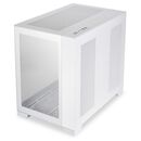 Carcasa lian li o11 dyn mini snow edition mid-tower tempered glass alb, pci-slots 5, 7,  Carcase | electropc.ro