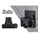 Camera foto canon powershot sx740hs bk, 20.3 mp, senzor cmos tip 1/2,3, cu iluminare din spate, 40x zoom optic, 40x zoom digital, 3" lcd rabatabil, processor imagine digic 8, focalizare ttl, iso100-3200, wifi, gps, bluetooth, efecte fotografice, filmare 4,  Aparate foto compacte | electropc.ro