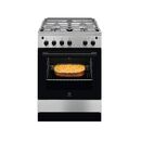 60x60 cm; 4 arzatoare gaz; gratare fonta; siguranta plita+cuptor; autocuratare catalitica; timer mecanic; aprindere electrica plita si cuptor; grill electric; rotisor; iluminare cuptor; usa cu 2 straturi de geam detasabile; 2 tavi emailate+1 gratar; capac,  Aragazuri pe gaz | electropc.ro