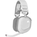 Casti gaming wireless corsair hs80, dolby atmos surround, slipstream wireless & usb-c, multiplatforma ps4/ps5/pc, alb,  Casti audio | electropc.ro
