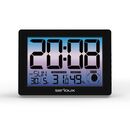 Ceas termometru higometru camera th86145 temperatura interioară, afișare ora, calendar, faza lunii, alarmă specificaȚii: alimentare: adaptor dc 5v 150 ma, baterii: 3x baterii aaa (nu sunt incluse), unitate de temperatură: c&f, interval de afișare a temper,  Periferice Diverse | electropc.ro