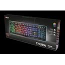 Tastatura trust gxt 860 thura, semi-mechanical gaming, neagra,  Tastaturi | electropc.ro