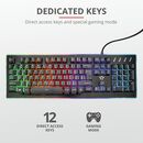 Tastatura trust gxt 860 thura, semi-mechanical gaming, neagra,  Tastaturi | electropc.ro