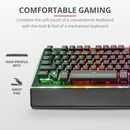 Tastatura trust gxt 860 thura, semi-mechanical gaming, neagra,  Tastaturi | electropc.ro