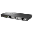 D-link switch dss-200g-28mp,24 x 10/100/1000 mbps poe, 4 x combo 1000 mbps, switching capacity:56 gbps, forwarding rate: 41.67 mpps, buget poe: 370 w ; 30 w/port, consum maxim: 425.9 w (poe on) ; 25.5 w (poe off), dimensiuni: 440 x 208 x 44 mm, greutate: ,  Switch-uri | electropc.ro