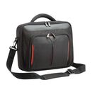 Geanta laptop targus classic+ clamshell, pentru laptopuri de 15.6", dimensiuni: 42 x 8 x 38cm, dimensiuni compartiment laptop: 38.7 x 2.5 x 26.5 cm, greutate 0.68 kg, negru/rosu,  Genti laptop | electropc.ro