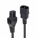 Lindy extensie cablu alimentare 2m c14 to c15,  Adaptoare PowerLAN | electropc.ro