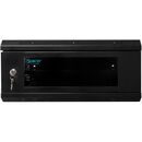 Cabinet 19″ spacer 4u 500x400mm, fixare pe perete, flatpack (dezasamblat), black, usa sticla cu blocare, panouri detasabile, otel 1mm, sarcina maxima 25kg,  Cabinete metalice | electropc.ro