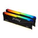 Memorie ram kingston fury beast rgb, dimm, ddr4, 64gb, 3600mhz, cl18, 1.35v, kit of 2, rgb lighting,  Memorii RAM Desktop | electropc.ro