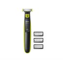 Philips oneblade qp2520/20 aparat hibrid de barbierit si tuns barba, 3 piepteni, acumulatori, negru/verde,  Aparate de tuns | electropc.ro