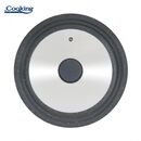 Capac sticla cu margine din silicon ajustabila pe 3 dimensiuni 28/30/32 cm, gri, cooking by heinner,  Oale si cratite | electropc.ro