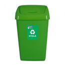 cos gunoi capac batant, reciclare eco 35 l, verde, heinner care,  Cosuri de gunoi | electropc.ro