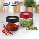 Borcan depozitare sticla  cu capac, 300 ml, art of dining by heinner  ( mix doua culori in bax rosu/ negru),  Boluri & Cutii alimente | electropc.ro
