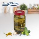Borcan depozitare sticla  cu capac,1 l rosu, art of dining by heinner,  Boluri & Cutii alimente | electropc.ro