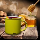 Cana  vintage  verde, ceramica, 450 ml ; diametru: 10 cm  inaltime 9.5 cm,  Cani & Cesti | electropc.ro