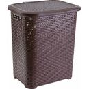 Cos rufe plastic tip ratan 45 l maro, 34,5x41x46cm, heinner  care,  Cosuri de rufe | electropc.ro
