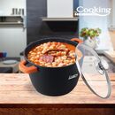 Oala aluminiu turnat+capac, 24 cm x 16.5 cm , 6.3 l, dark line, cooking  by heinner ,  Tavi copt | electropc.ro