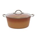 Semioala aluminiu+capac, 24x10.5 cm, 4.2 l, cerÂmica do brazil, cooking  by heinner,  Tavi copt | electropc.ro