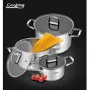 Set gatit inox 6piese maner plia, milena, cooking by heinner,  Tavi copt | electropc.ro
