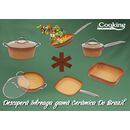 Tigaie aluminiu 28x5.5 cm cu suport/ separator vase, cerÂmica do brazil, cooking  by heinner,  Tigai si seturi | electropc.ro
