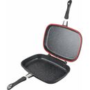 Tigaie dubla dreptunghiulara tip grill, aluminiu, 36x24x7.5 cm,dark line classic,cooking  by heinner,  Tigai si seturi | electropc.ro