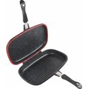 Tigaie dubla dreptunghiulara tip grill, aluminiu, 36x24x7.5 cm,dark line classic,cooking  by heinner,  Tigai si seturi | electropc.ro