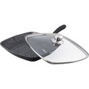 Tigaie grill aluminiu + capac 28 x 4.5 cm , dark line, cooking  by heinner,  Tigai si seturi | electropc.ro