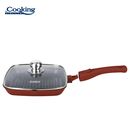 Tigaie grill aluminiu turnat+capac 24x4 cm,calabria, cooking by heinner,  Tigai si seturi | electropc.ro