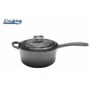 Caserola fonta emailata + capac 19 x 9 cm, 1.8 l, marble  grey, cooking by heinner,  Tigai si seturi | electropc.ro