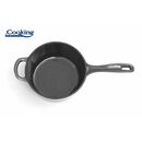 Caserola fonta emailata + capac 19 x 9 cm, 1.8 l, marble  grey, cooking by heinner,  Tigai si seturi | electropc.ro
