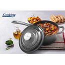 Caserola fonta emailata + capac 19 x 9 cm, 1.8 l, marble  grey, cooking by heinner,  Tigai si seturi | electropc.ro