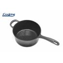 Caserola fonta emailata + capac 19 x 9 cm, 1.8 l, marble  grey, cooking by heinner,  Tigai si seturi | electropc.ro
