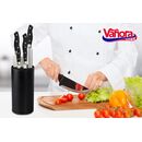 Bloc cutite universal 22.5 x 11cm, vanora home, mix culori in bax (8 bucati negru+4 bucati rosu),  Cutite & seturi | electropc.ro