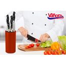 Bloc cutite universal 22.5 x 11cm, vanora home, mix culori in bax (8 bucati negru+4 bucati rosu),  Cutite & seturi | electropc.ro
