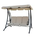 Hr balansoar 3 locuri crem 201x120x172,  Balansoare | electropc.ro