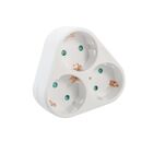 Triplu stecher spacer, schuko, max 3500w, 16a, protectie copii, 3 prize schuko, 1 stecher schuko,  Prelungitoare | electropc.ro