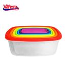 Set 7 caserole dreptunghiulare cu capace,plastic, vanora home,  Boluri & Cutii alimente | electropc.ro