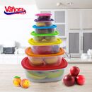 Set 7 caserole dreptunghiulare cu capace,plastic, vanora home,  Boluri & Cutii alimente | electropc.ro