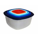 Set 7 caserole patrate cu capace,plastic, vanora home,  Boluri & Cutii alimente | electropc.ro