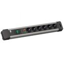 Prelungitor bachmann connectus 6xcee7/3 pc, cu intrerupator, 1xpst, cordon 5m, h05vv-f 3g1.5 (protectie supratensiune);,  Prelungitoare | electropc.ro