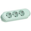 Prelungitor bachmann smart 3xcee7/3, fara intrerupator, lungime cablu 1.5m, h05vv-f 3g1.5 mint green, nedemontabil,  Prelungitoare | electropc.ro