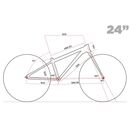 Bicicleta pegas mini drumet 24'' turcoaz bleu,  Biciclete | electropc.ro