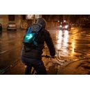 Rucsac pegas cu semnalizare 48led, culoare led verde rosu, baterie litiu reincarcabila 850mah, 420x300x200, albastru negru,  Echipament ciclism | electropc.ro