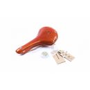 Sa piele pegas gs-06lcu, 280x155mm, sina cr-mo(cupru), nituri, logo stantat, prindere gentuta, crema si cheie pt. intretinere, saculet, manual, miere,  Piese ciclism | electropc.ro