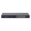 Dahua managed switch 18 porturi, 16 porturi poe, gigabit, port 1-16:16 × 10m/100m/1000mbase-t (poe), port 17-18:2 × 10m/100m/1000mbase-t (uplink) (combo), port 17-18:2 × 1000m sfp (uplink)(combo), 1 × console port, managed l2, capacitate switch: 56 gbps, ,  Switch-uri | electropc.ro
