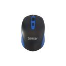 Mouse spacer, pc sau nb, 1600 dpi, butoane/scroll 4/1, negru cu albastru,  Mouse | electropc.ro